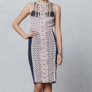 Anthropologie Lasercut Sheath Dress by Byron Lars